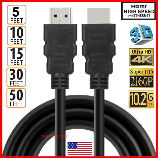 4K HDMI 2.0 Cable UHD HDTV Ultra HD High Speed 2160P HDR 60Hz 18Gbps Dolby HDCP